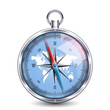 compass blue & red