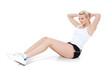 Attraktive Frau macht sit-ups