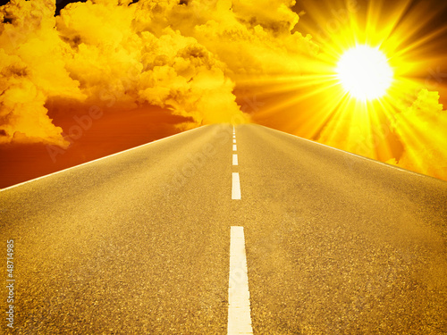 Photo: Straße Richtung Sonne Straße Richtung Sonne
