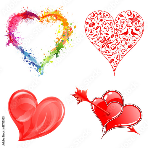 Vector: Collect Valentine's Day Hearts Collect Valentine's Day Hearts