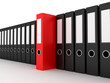 Archive. Many folders on white isolated background. 3d