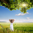 Foto: girl in a meadow girl in a meadow