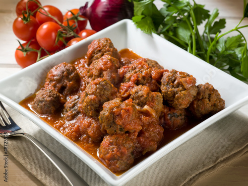 Photo: meatballs with tomato sauce meatballs with tomato sauce