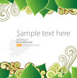 Vector: Vector background with leaves Vector background with leaves