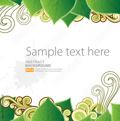 Vector: Vector background with leaves Vector background with leaves