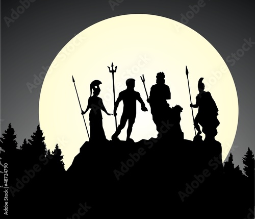 Vector: olympian gods - greek gods - mythology olympian gods - greek gods - mythology