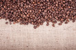 Brown roasted coffee beans.