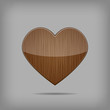 Vector wooden heart.