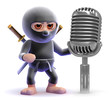 Ninja speaks into the microphone