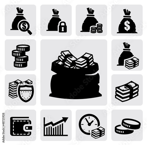 Vector: money icons money icons