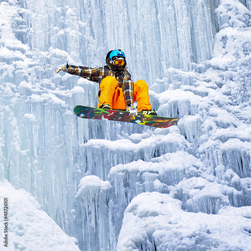 Photo: jump the waterfall of ice jump the waterfall of ice