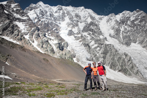 Photo: Trekking in Caucasus mountains Georgia, Svaneti region Trekking in Caucasus mountains Georgia, Svaneti region