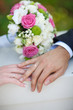Photo: bouquet and wedding rings bouquet and wedding rings
