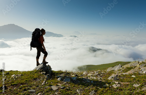 Photo: Trekking in Caucasus mountains Georgia, Svaneti region Trekking in Caucasus mountains Georgia, Svaneti region