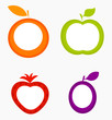 Vektor: Fruit labels Fruit labels