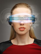 woman with futuristic glasses