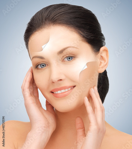 Photo: face and hands of beautiful woman in water face and hands of beautiful woman in water