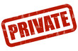 Grunge Stempel rot PRIVATE