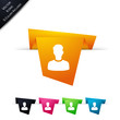 Symbole vectoriel papier origami Profil / Homme