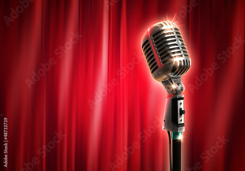 Photo: audio microphone retro style audio microphone retro style