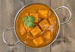 Paneer Butter Masala - Indian curd cheese curry in a balti dish.