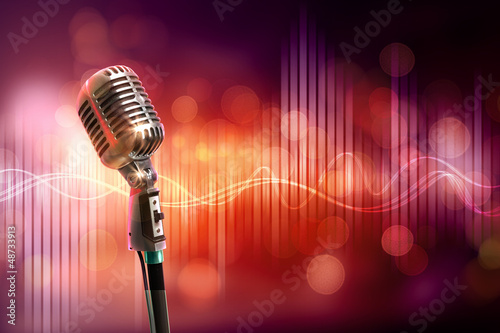 Photo: audio microphone retro style audio microphone retro style