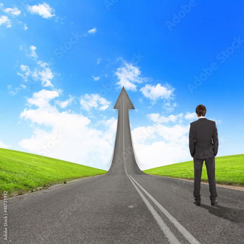 Photo: Concept of the road to success Concept of the road to success
