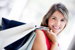 Happy female shopper