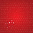 Vector Valentine's background. A line of hearts.