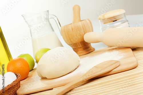 Photo: Different products to make bread Different products to make bread