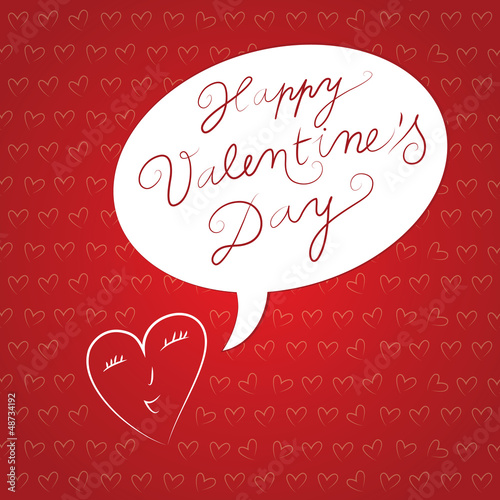 Photo: Vector Valentine's background. A line of hearts. Vector Valentine's background. A line of hearts.