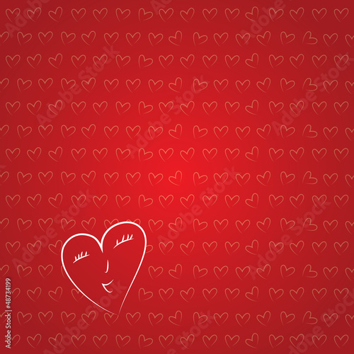 Illustration: Vector Valentine's background. A line of hearts. Vector Valentine's background. A line of hearts.