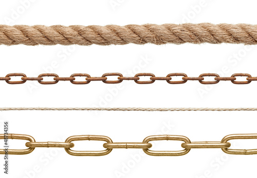 Illustration: chain rope connection slavery strenght link chain rope connection slavery strenght link