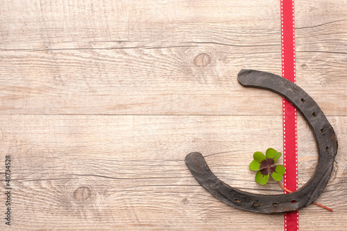 Photo: horseshoes with clover horseshoes with clover