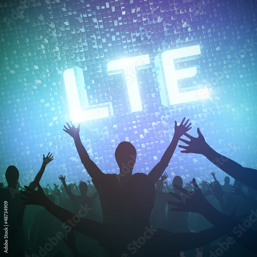 Illustration: LTE highspeed concept vor show Publikum LTE highspeed concept vor show Publikum