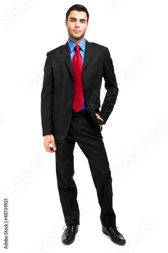 Photo: Full length businessman isolated on white Full length businessman isolated on white