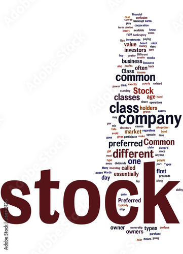Vector: Different Types of Stock Concept Different Types of Stock Concept