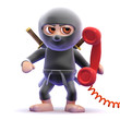 Ninja answers the red phone
