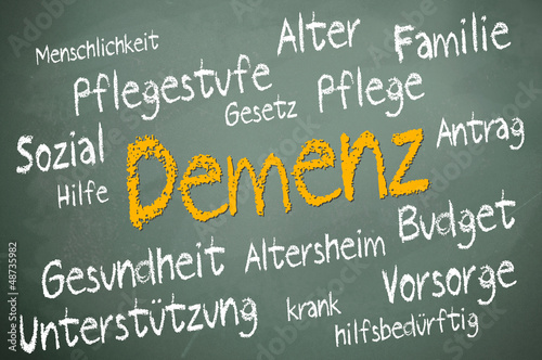 Illustration: Kreidetafel mit Demenz Kreidetafel mit Demenz