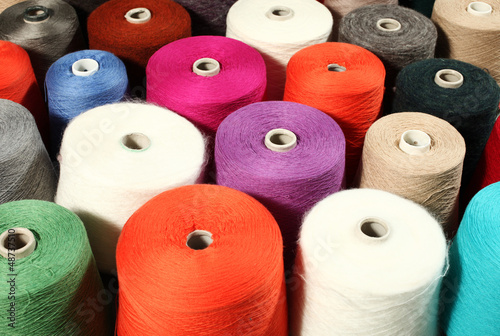 Photo: closeup of colorful threads closeup of colorful threads
