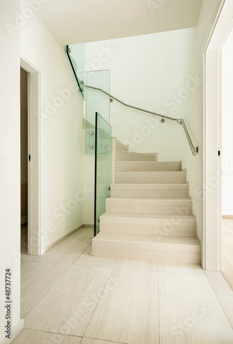 Photo: modern architecture, new empty apartment, corridor modern architecture, new empty apartment, corridor