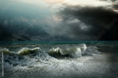 Photo: View of storm seascape View of storm seascape
