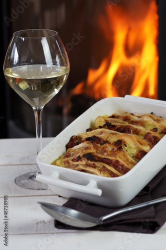 Photo: tartiflette et vin blanc au coin du feu 5 tartiflette et vin blanc au coin du feu 5