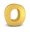 buchstabe letter O gold vertikal