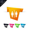 Symbole vectoriel papier origami Restroom