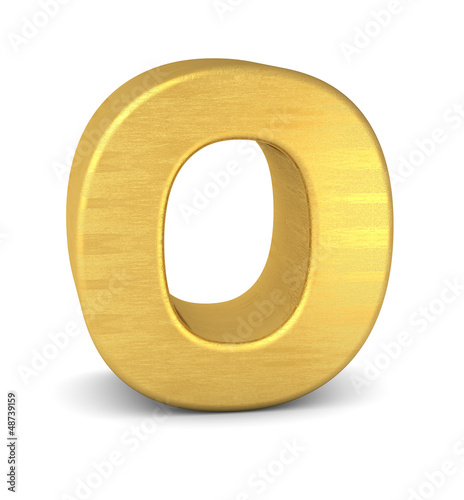 Illustration: buchstabe letter O gold vertikal buchstabe letter O gold vertikal