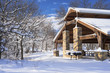 pavillion in winter