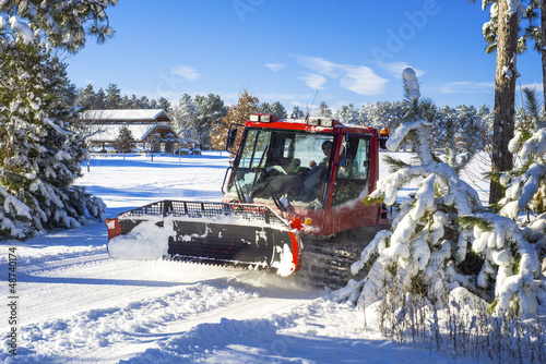 Photo: ski trail groomer ski trail groomer