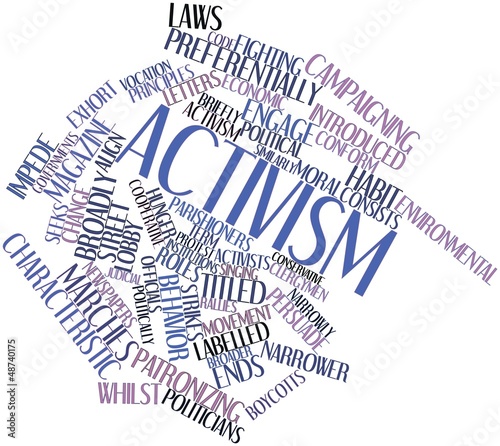 Illustration: Word cloud for Activism Word cloud for Activism