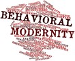 Word cloud for Behavioral modernity